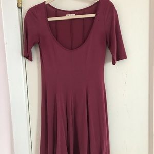 Maroon skater dress